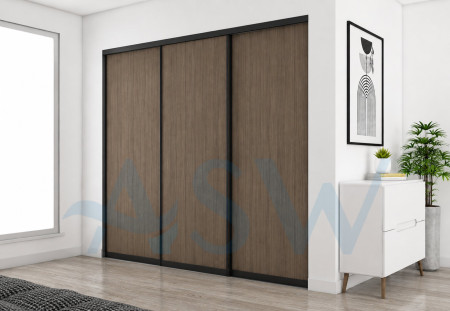 Slim Line Framed Sliding Wardrobe Doors Polytech coloured MDF