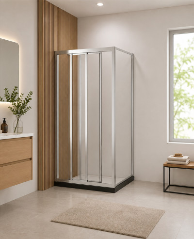 Fully Framed Corner Shower Screen Sliding Door 2000H Chrome