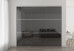 Frameless Sliding Wardrobe Doors Grey Mirror with Horizontal Strips