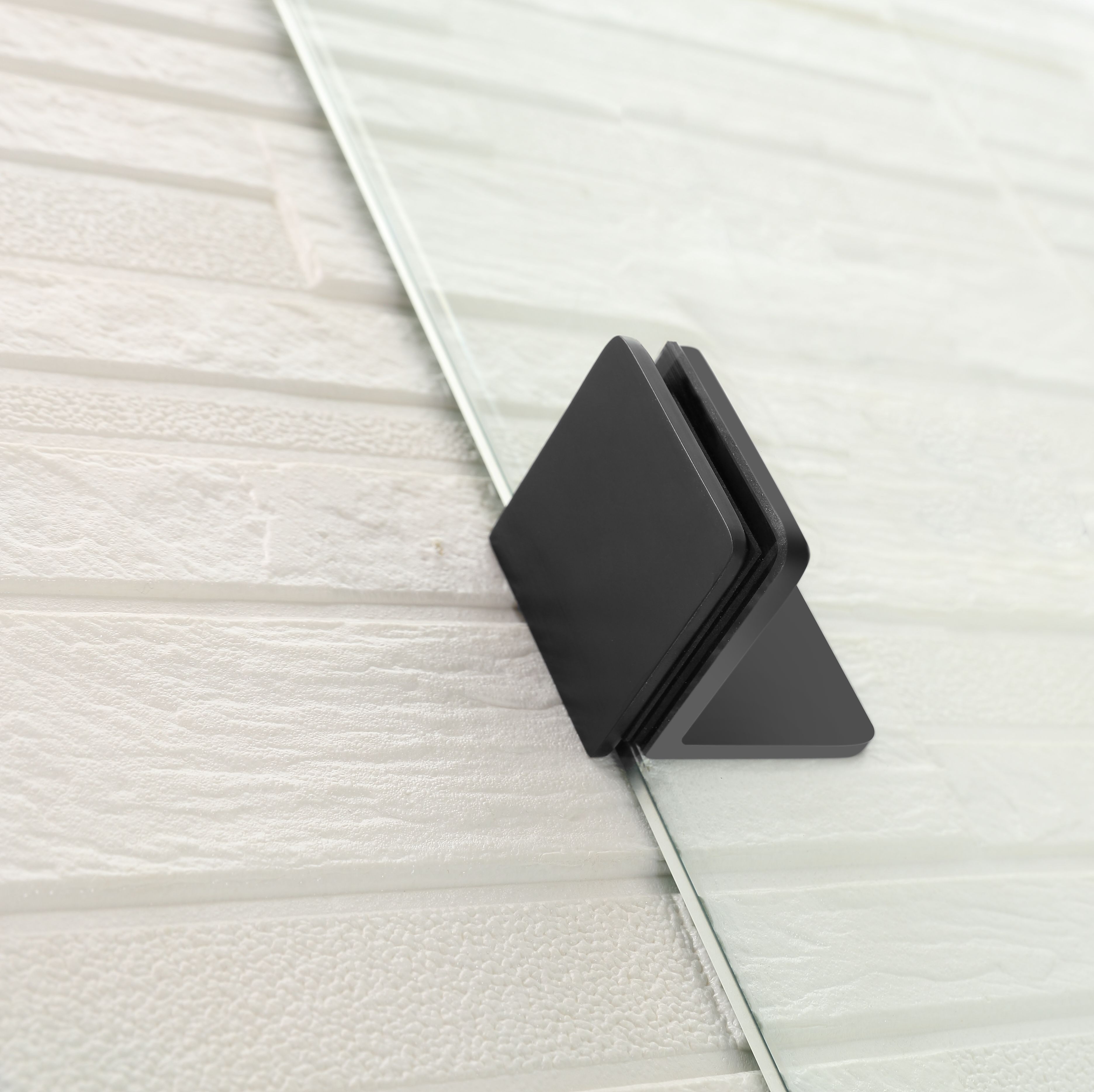 Frameless Shower Screen Corner Door hinged of wall & Return 2000H pre-drilled holes glass