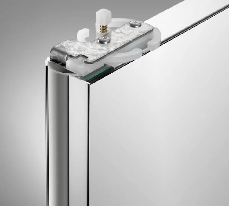 Frameless Sliding Wardrobe Doors Textured Marble